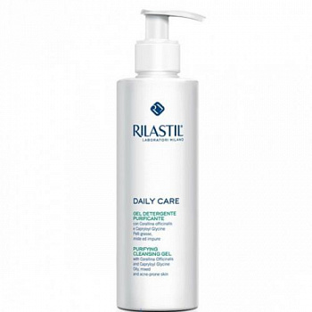 Очищающий гель Rilastil Daily Care для жирной, комбинированной и склонной к акне коже, 250 мл